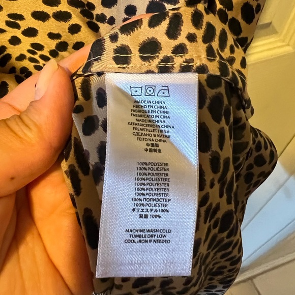 Michael Kors Open Shoulder Cheetah Blouse - Picture 6 of 8